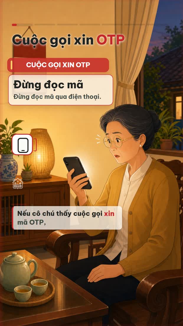 Giả nhân viên ngân hàng hỏi mã OTP