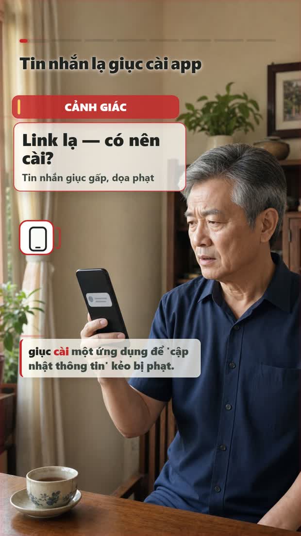 Dụ cài app giả từ link lạ